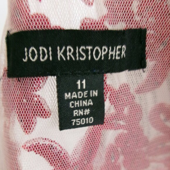 Jodi Kristoper 2 Piece Cropped Skirt Set Cranberry Red Sparkly Formal  11 / M - Picture 15 of 15